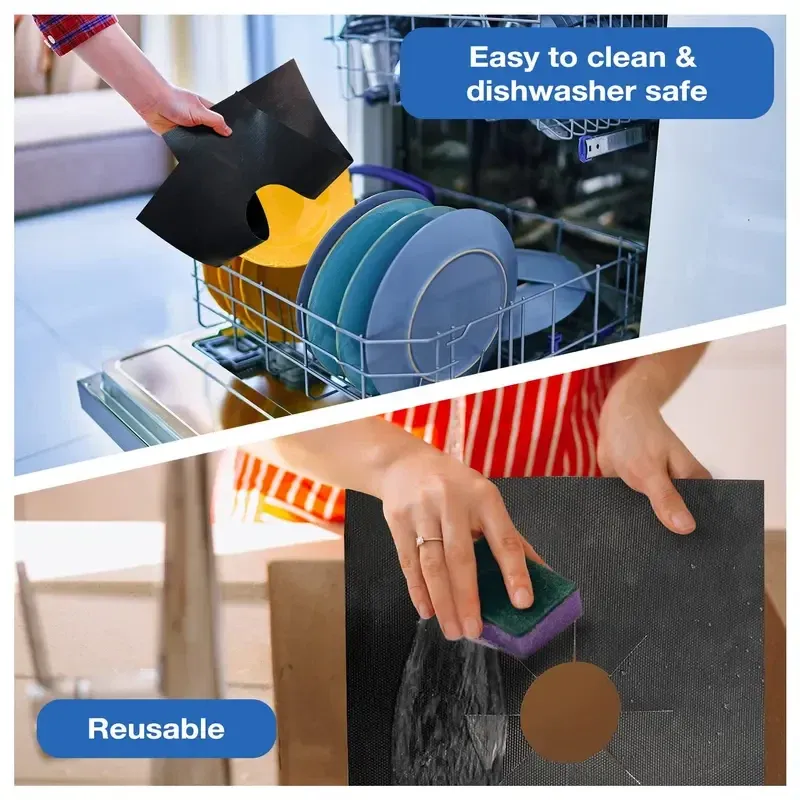 Washable and reusable gas stovetop burner liner